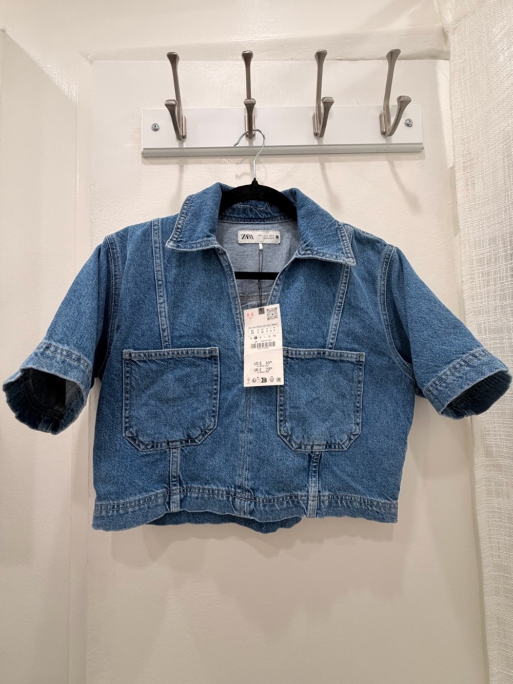 Zara Cropped Denim Jacket